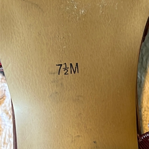 Bisou Bisou Dark Red Mule Heels 7.5m - Picture 7 of 8